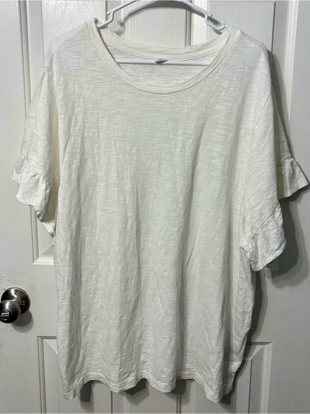 Old Navy Cream Short Sleeve Slub Tee